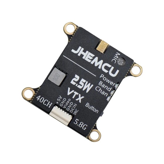 Wholesale JHEMCU 2.5W VTX 5.8G 40CH Adjustable Built-in Microphone Heat 2-6S 30X30mm for RC Airplane Long Range